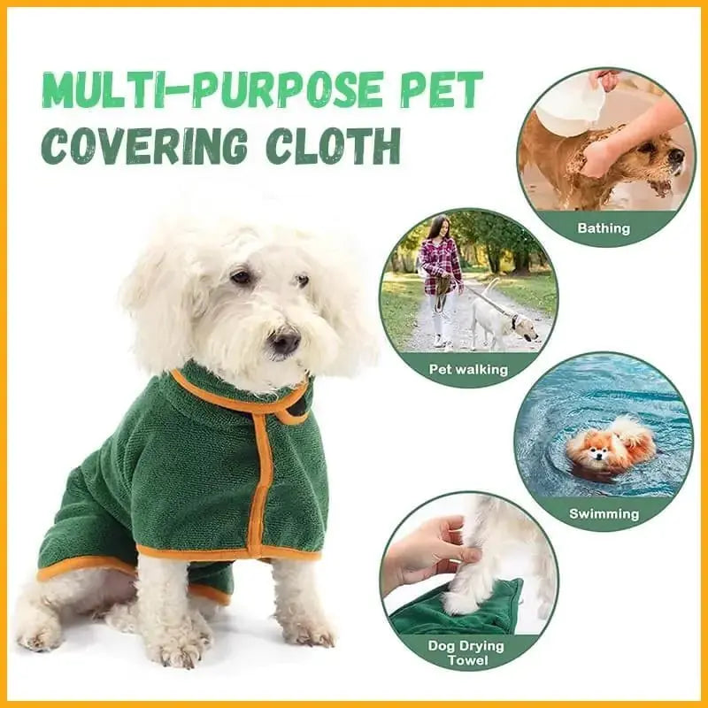 Microfiber Absorbent Pet Drying Coat - Nimitry