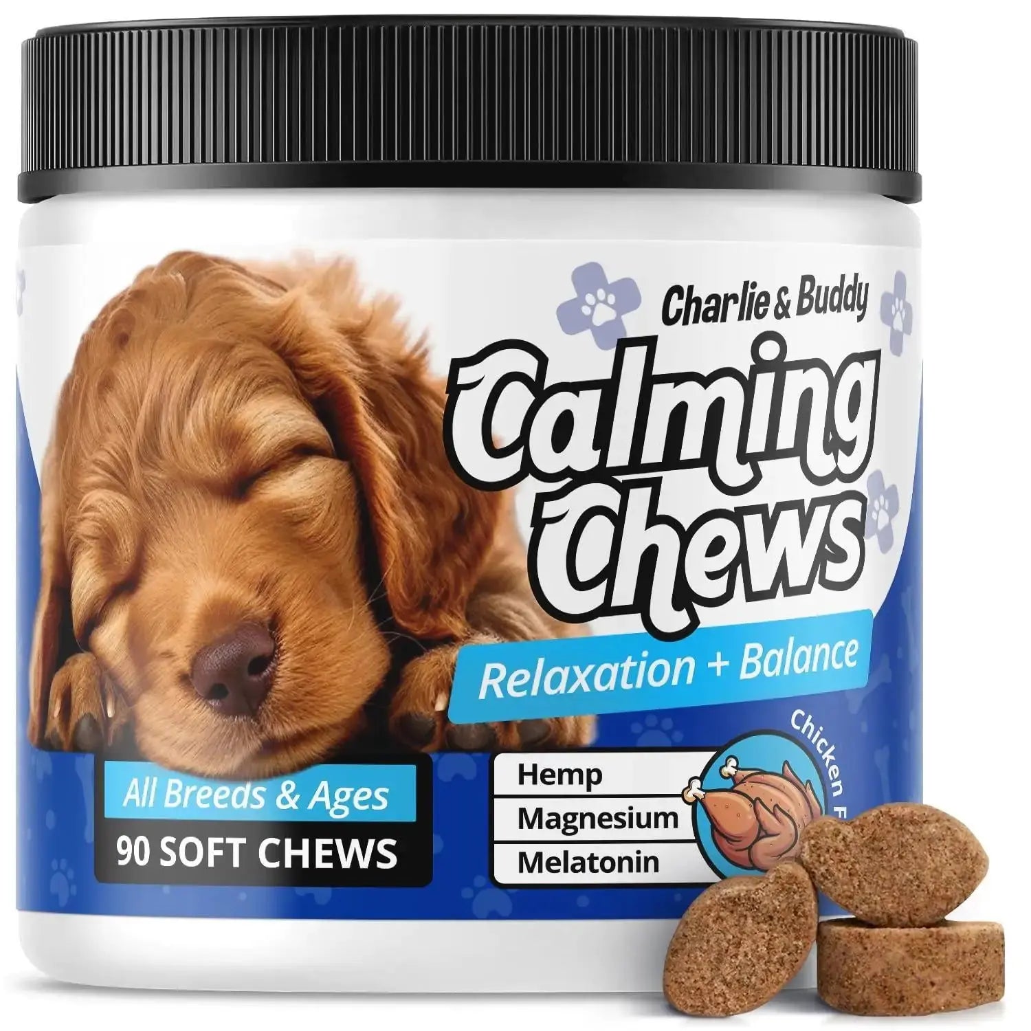 Natural Calming Treats to Reduce Dog Anxiety Chicken Flavor - Nimitry