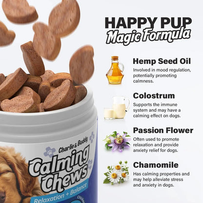 Natural Calming Treats to Reduce Dog Anxiety Chicken Flavor - Nimitry