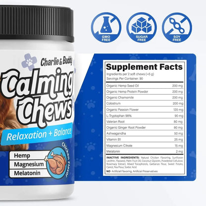 Natural Calming Treats to Reduce Dog Anxiety Chicken Flavor - Nimitry